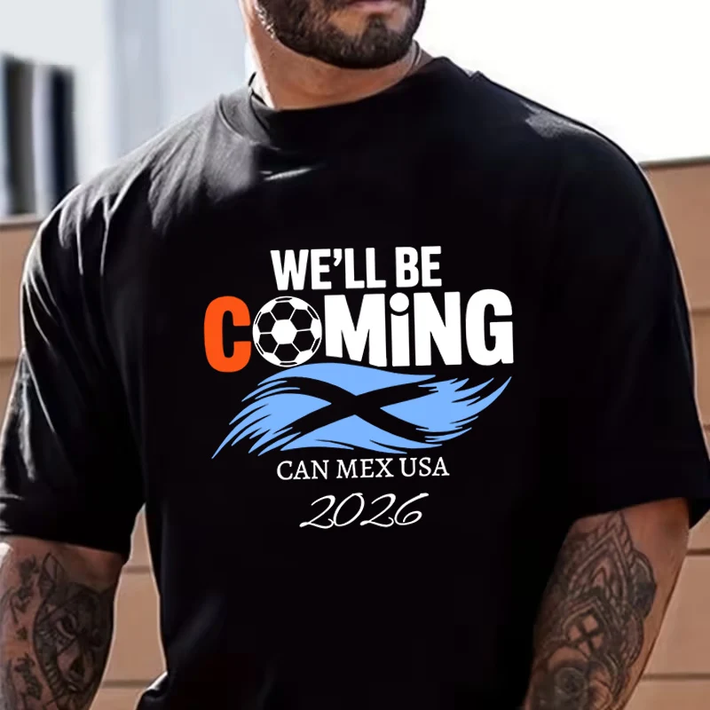 

Винтажная шотландская футбольная футболка Celebration 2026 с флагом Шотландии, футбольная футболка с рисунком, хлопковый мужской топ с короткими рукавами