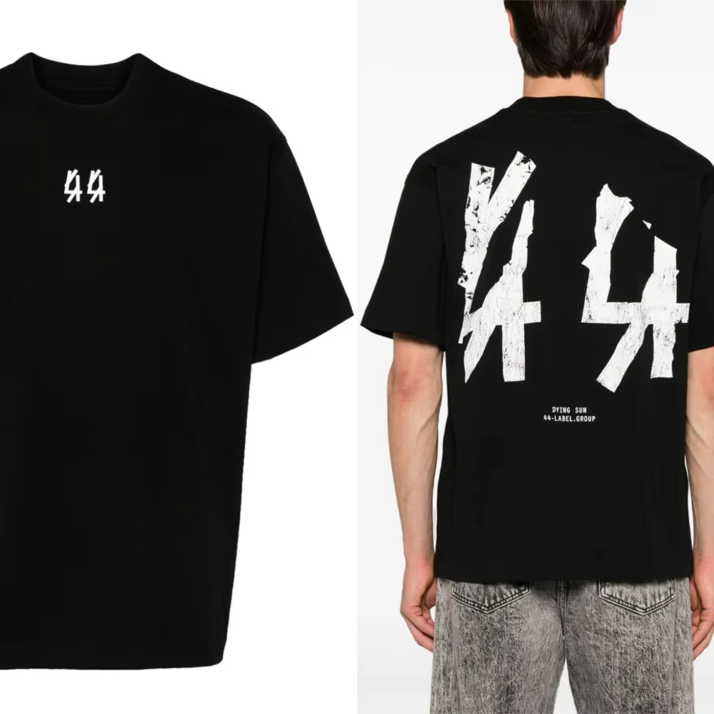 

2025 44 LABEL GROUP Cotton T-shirt Men's Women‘s Hip Hop Letter Printed TShirt Quality Designer Brand Tee Tops Streetwear