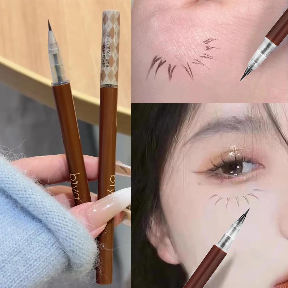 Liquid Eyebrow Pencil Outline Shadow Lying Silkworm Eyeliner Waterproof Lasting Colorfast  Eyebrow Pencil Beauty Makeup Tool