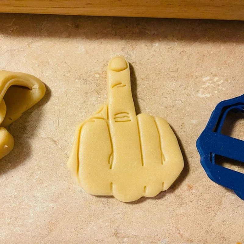 Middle finger cookie cutter  Fun Biscuit Dick Mold Fondant Cake Decoration Moulds Kitchen DIY Baking Party Tools