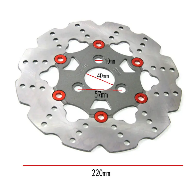 Motorcycle Modified Accessories Brake Disks 220mm Diameter 57mm Hole To Hole Distance Motorbiker Scooter Modify Brake Disc