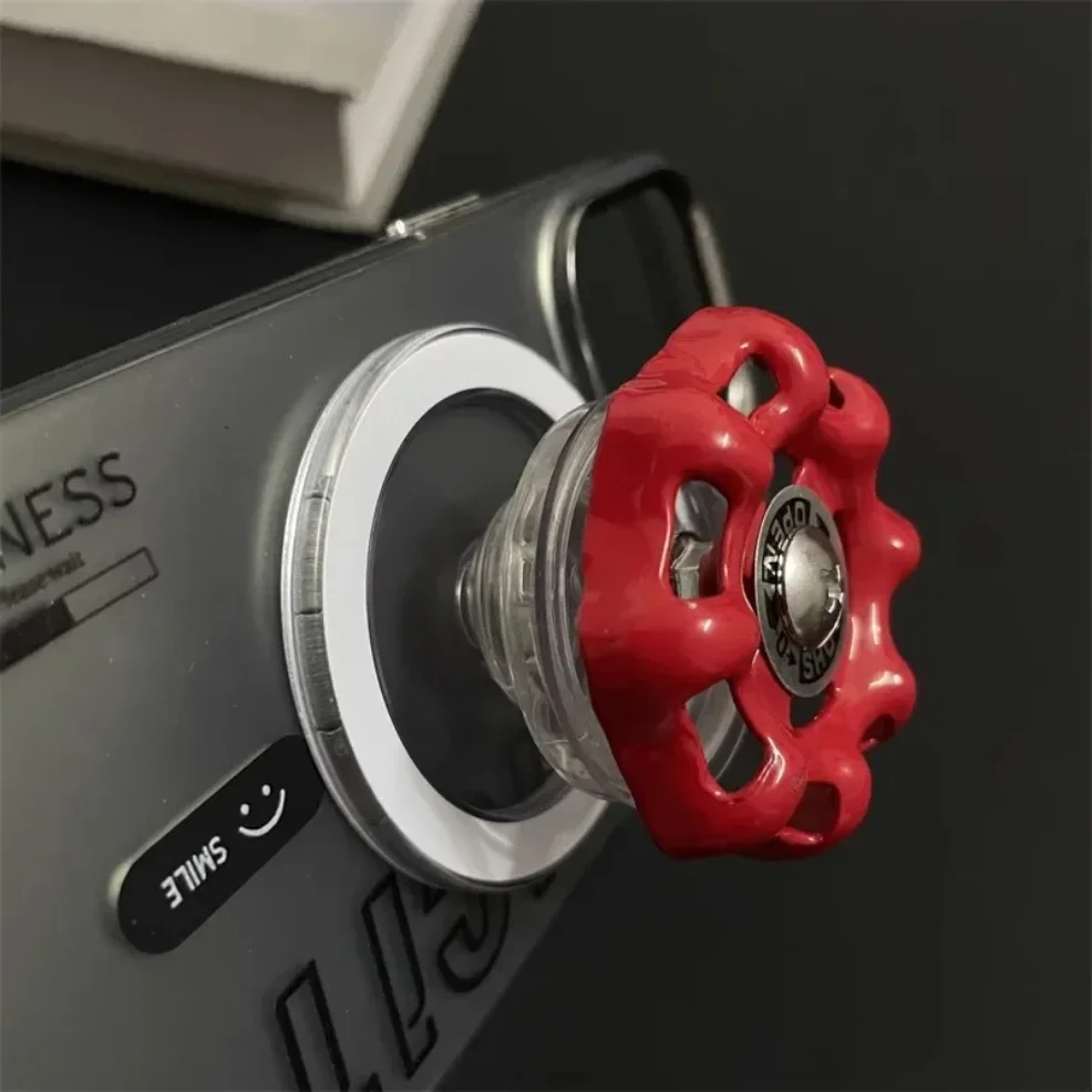 

Folding Mobile Phone Grip Holder Funny Valve Support Switch Magnetic Pocket for Magsafe IPhone Mac Ring Finger Expanding Stand