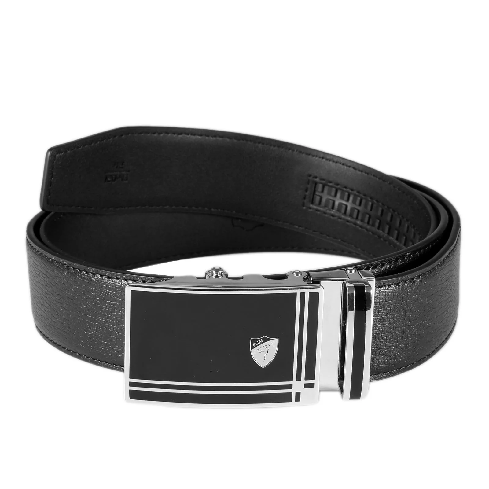 

SURIEEN, 1 шт., черный ремень для гольфа, мужской ремень из коровьей кожи с верхним слоем, скользящая пряжка из сплава, ширина 35,5 мм, с трещоткой, мужской ремень для гольфа на открытом воздухе