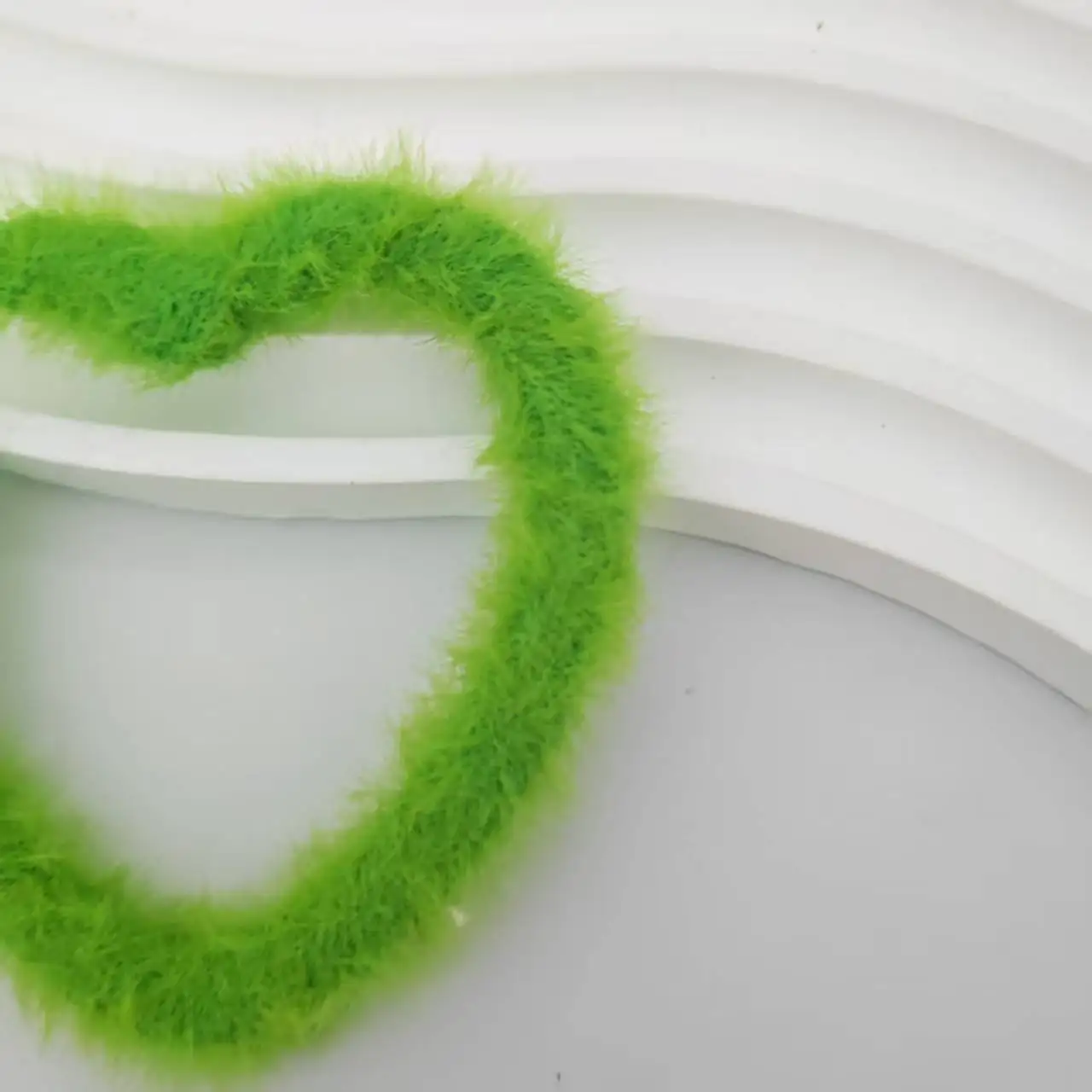 أزياء فو الفراء الكبير الأخضر القلب أقراط للنساء انخفاض الأقراط عيد الميلاد لطيف آذان مجوهرات هدايا #2