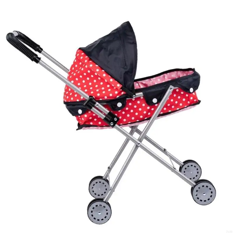 

76HF складная легкая кукольная корзина для детской карты для детей ролевая игра с металлической рамой и тканью