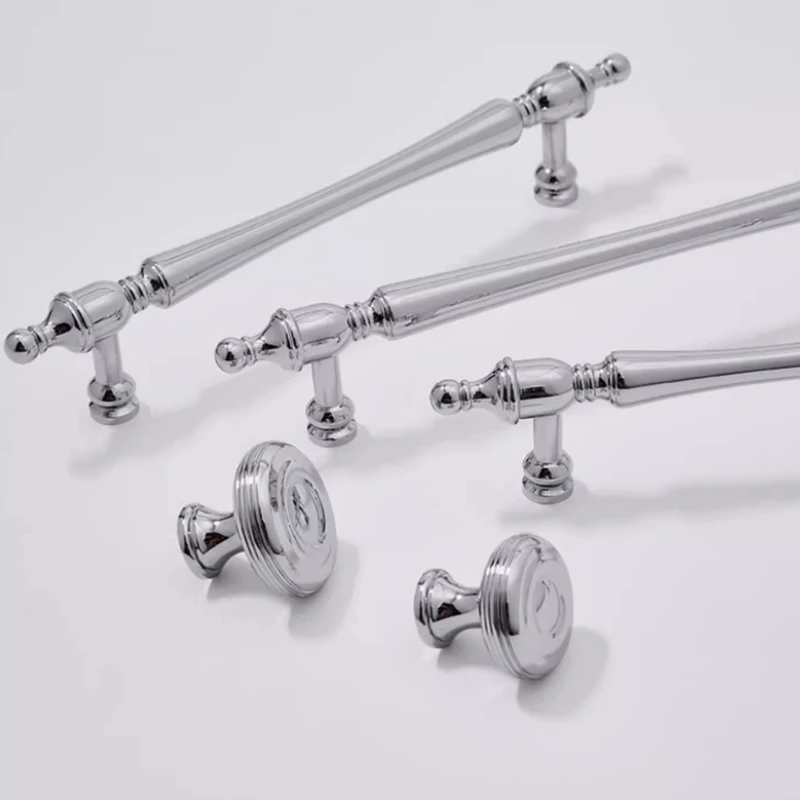 American Style Unique Decoration Door Hardware/Solid Brass Handles Wardrobes Bedroom Kitchen Cabinet Pulls T-bar Drawers Knobs