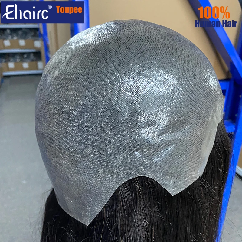 Permier Full PU Knotted Base Human Hair Wig for Women and Men Durable 100% Human Hair Jewish Women Wig Easy Maintain And Clean