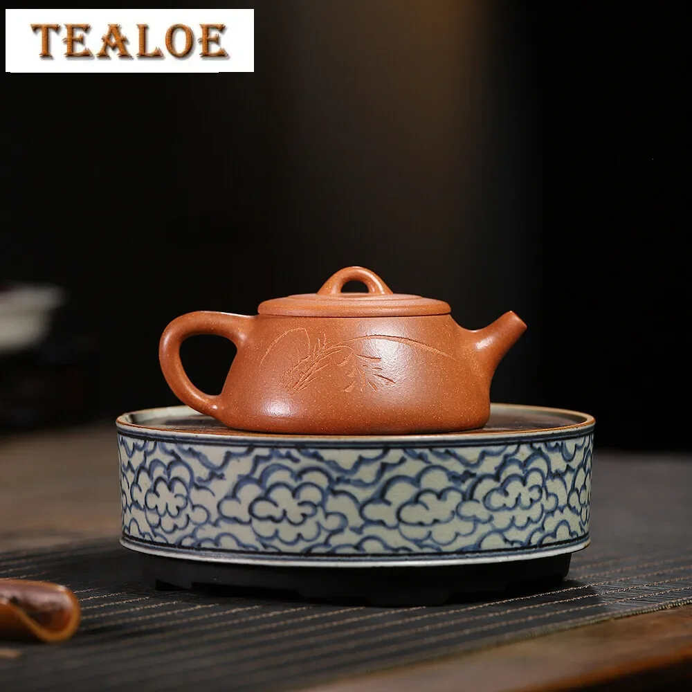 

175ml Yixing Purple Clay Teapot Master Hand Carved Tea Pot Kettle Beauty Tea Infuser Chinese Handmade Zisha Tea Set Teaware Gift