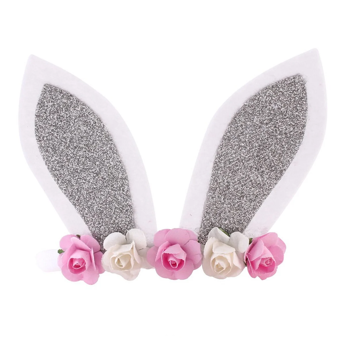 

1Pcs Flower Headband Nylon Rabbit Ears Exquisite Hair Accessories Easter Day Party Headwear Flower Headband