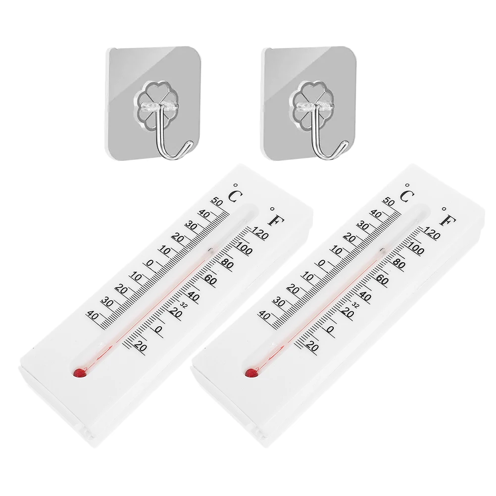 

2pcs Thermometer Hidden Holder Outdoor Storage Box Wall Mounted Weatherproof Hider Decorative Lock Box Garden