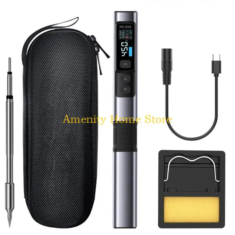 F26C Soldering Iron,100W High Power, Fully Digital Display Temperature Control Soldering Tool, Accurate 100-450℃