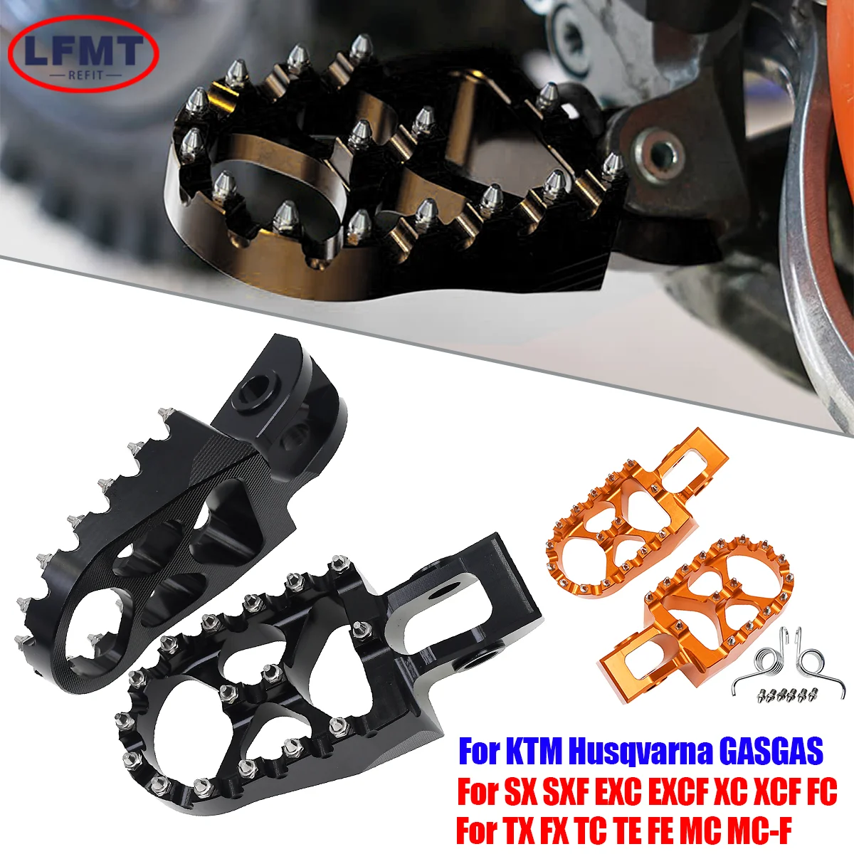 2023 CNC New Foot Pegs Footpegs Pedals For Motorcycle KTM SX SXF EXC EXCF XC XCF 125 150 250 300 350 450 500 2017-2020 2021 2022
