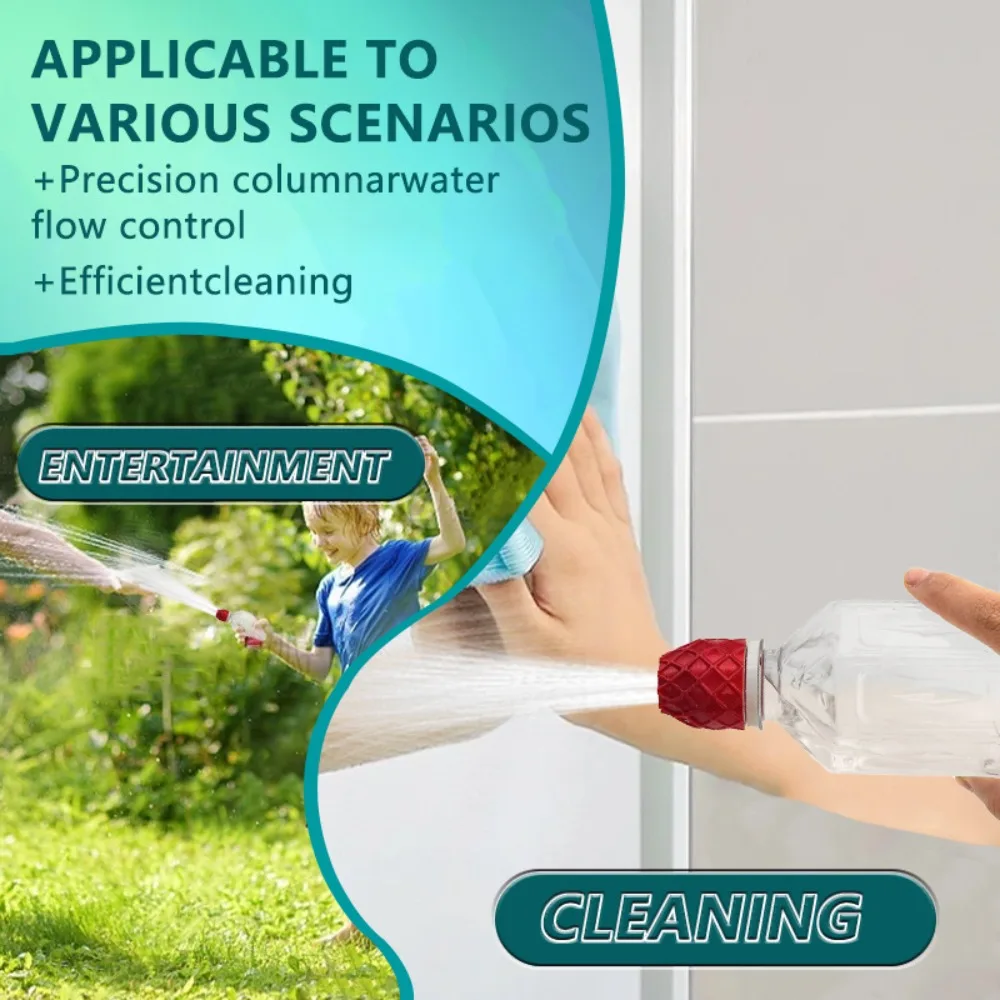 2 قطعة أدوات المياه غطاء زجاجة حمراء الرش الخيوط البلاستيك سقي فوهة الرش غطاء زجاجة ماء المحمولة الاستخدام الزراعي