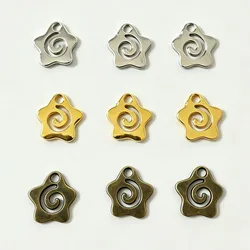 30pcs 14*13mm hole 2.2mm Tibetan silver Gold Tone star swirl charms EF1395