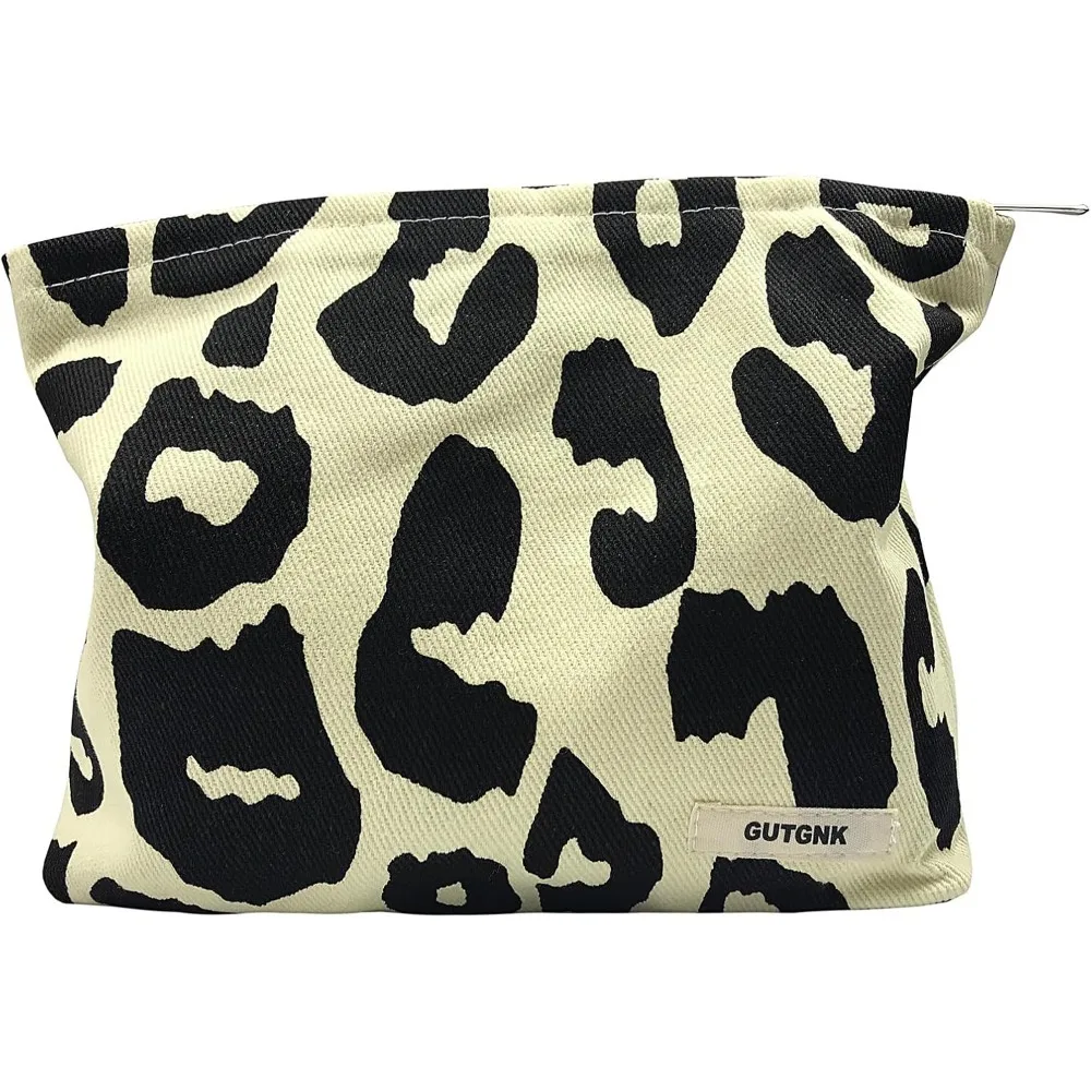 حقيبة مكياج للنساء - حقائب مستحضرات تجميل سروال قصير بتصميم جمالي للسيدات، مقلمة نسائية، مقلمة لطيفة على شكل وجه مبتسم #1