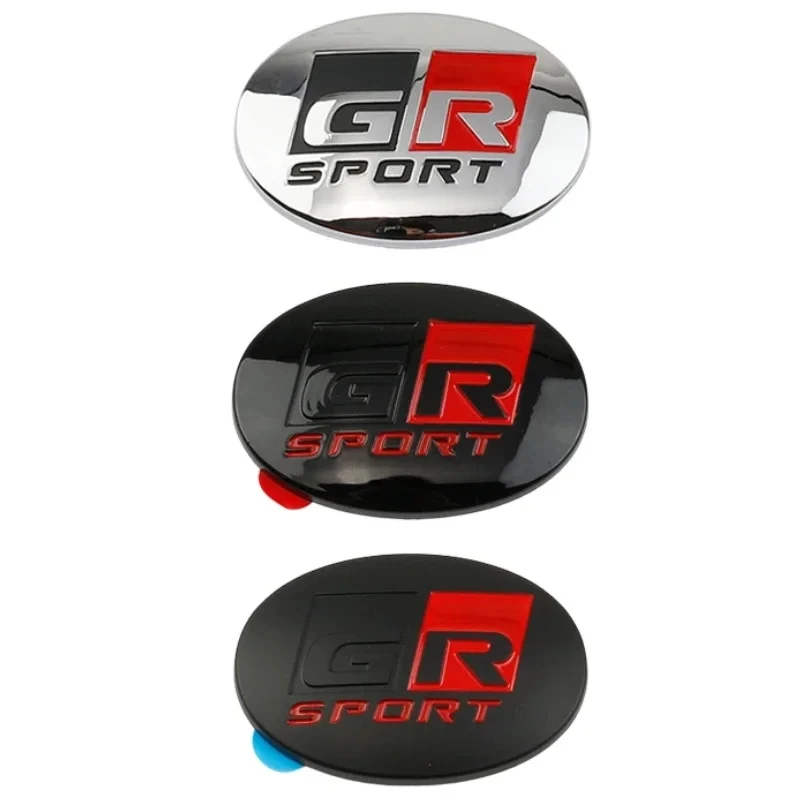 For Toyota Land Cruiser Yaris Camry Vios Corolla 4runner Tundra RAV4 GR Sport Logo ABS Car Steering Wheel Center Sticker