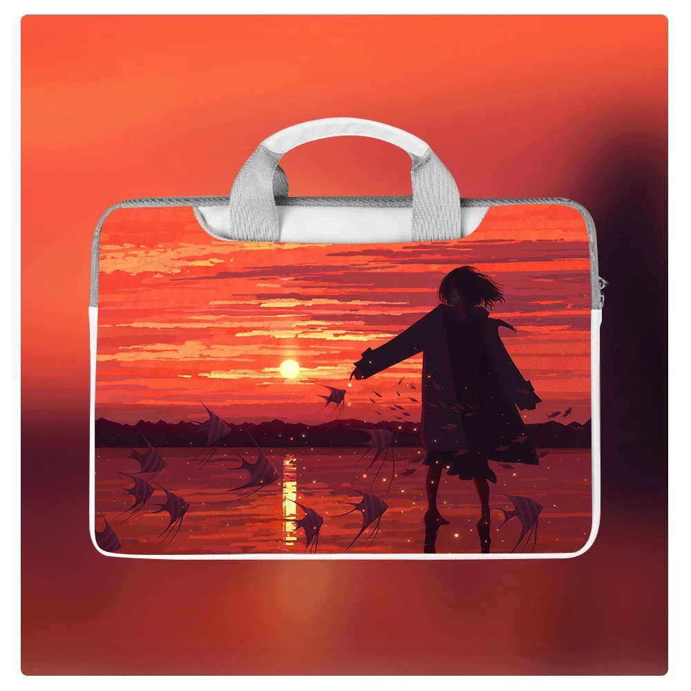 

Kawaii Crossbody Laptop Bag 12 13.3 14 15.6 Inch Soft PU Leather Laptop Bag with Handle Suitable for Girls Birthday Party Favors