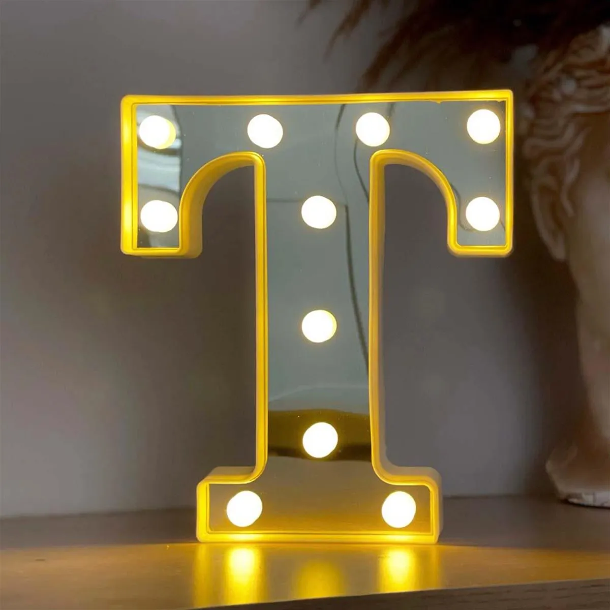 Decorative Led Illuminated 3d Letter T Big Size Organization Birthday, Marriage Proposal, Celebration