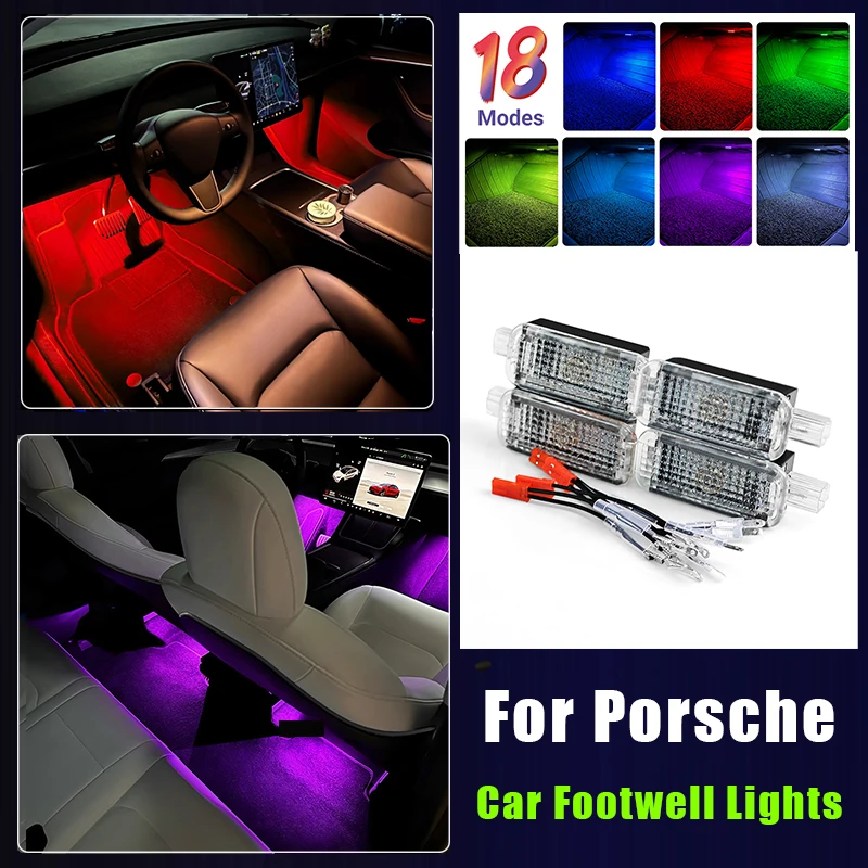 Car Footwell Lights For Porsche 911 955 957 987 997 Cayenne Boxster Cayman Macan Carrera 911 992 Panamera 971 Accessories - view 2