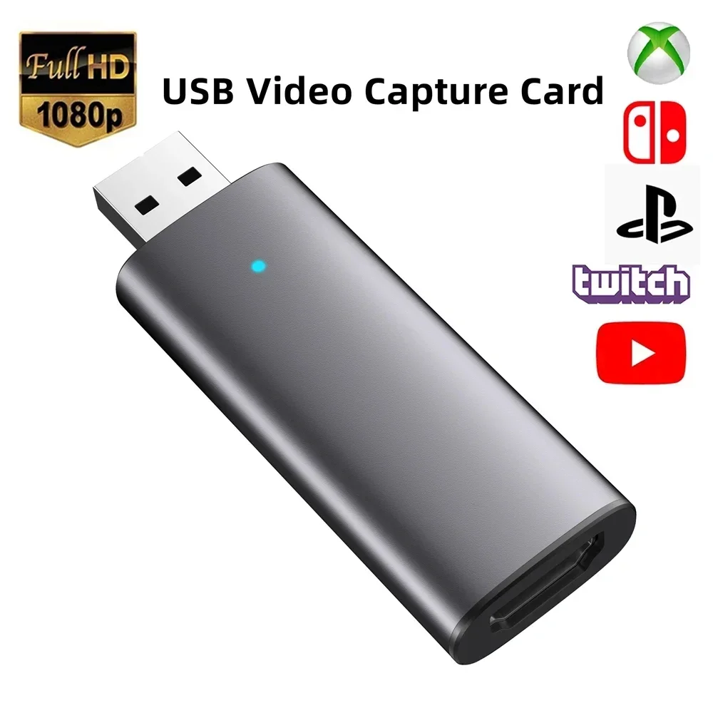 Audio Video Capture Card 4K@60FPS HDTV Input USB 1080P@60FPS Output for Broadcast Live and Record with DSLR Camcorder