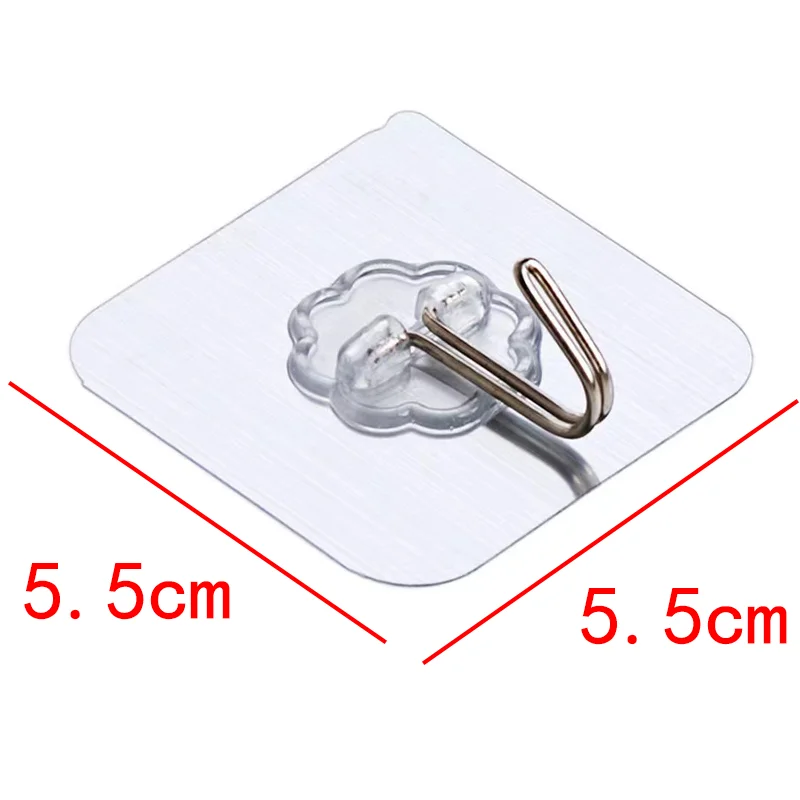 No Need For Perforated Hooks Super Self-adhesive Wall Mounting No TracesKitchen Bathroom Universal Transparent Hook