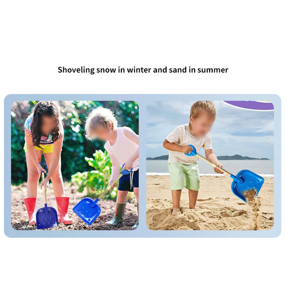 للعب الشتاء في الهواء الطلق للأطفال مجرفة الثلج القابلة للفصل مجرفة الثلج الخشبية للأطفال مع مغرفة بلاستيكية للشتاء #6