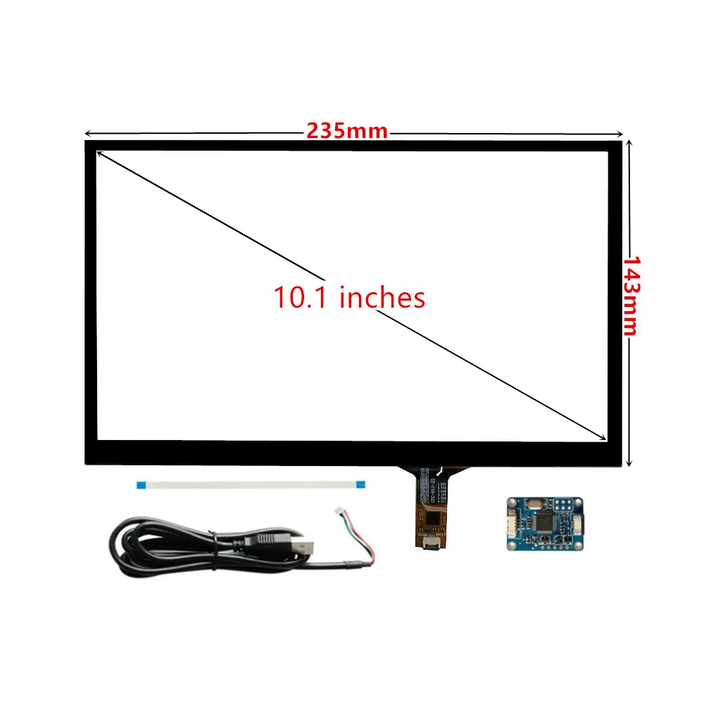 Imagem -03 - Polegada Tela de Exibição Lcd Portátil Multiuso Monitor Driver Placa de Controle Hdmi-compatível Vga av Digitador Touchscreen 10.1