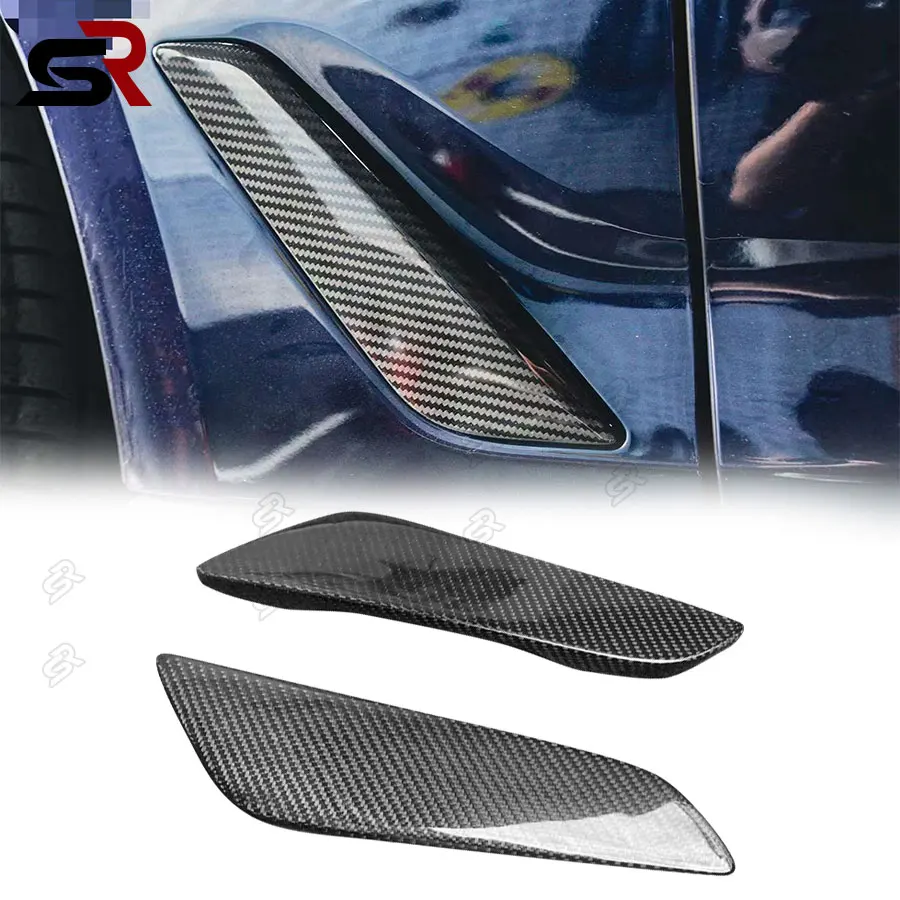 Suitable for BMW 5 Series G30 G38 Pre LCI High Quality M Sport Carbon Fiber Side Fender Air Grille Air Inlet Cover Body Kit