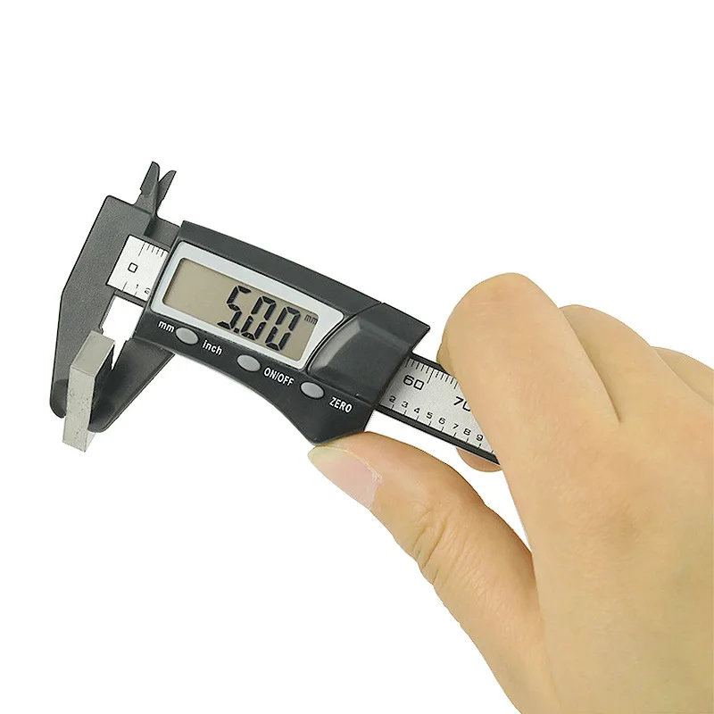 Vernier Calipers Plastic Gauge Micrometer Ruler Measuring Tools Instrument 70mm Electronic Digital Caliper Carbon Fibre