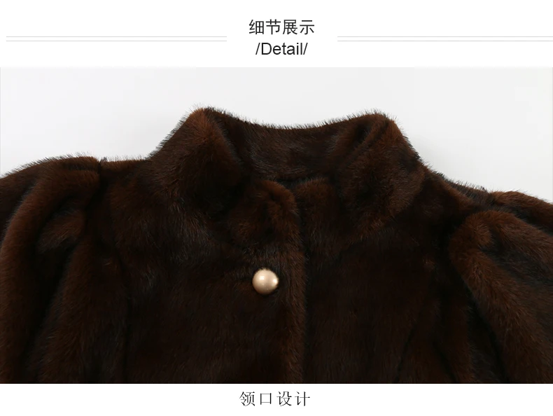 Nerazzurri Winter Long Thick Warm Soft Fluffy Brown Faux Mink Fur Coat Women Single Breasted Elegant Luxury Designer Clothes