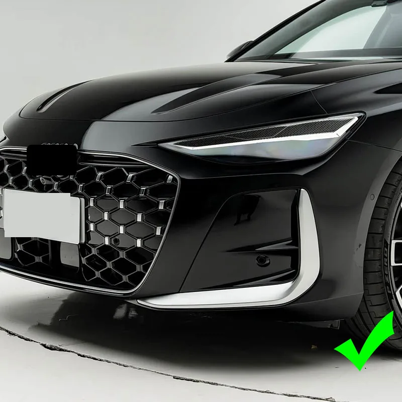 For Audi A6 A6L C9 2026 2027 Car front bumper collision protection angle ABS material adhesive installation