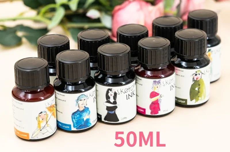 Original Rohrer&Klinger SKETCH INK Light Color Sketching Painting Tick Line Waterproof Pen Sketching Ink