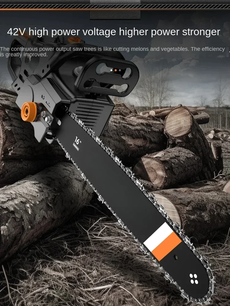 Electric Chainsaw High Power Lithium Battery Household Small Handheld Electric Chain Saw Woodworking Logging Saw Cutting Saw