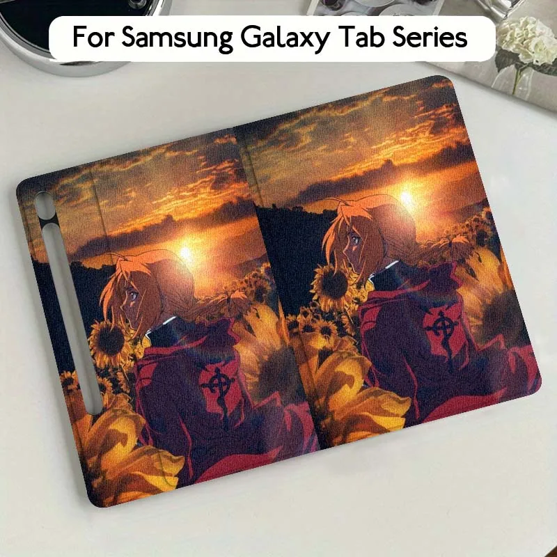 

Fullmetal Alchemist Popular For Samsung Galaxy Tab S9 S10 S6 S7 S8 FE Plus Lite Inch Foldable Cover Tablet Case