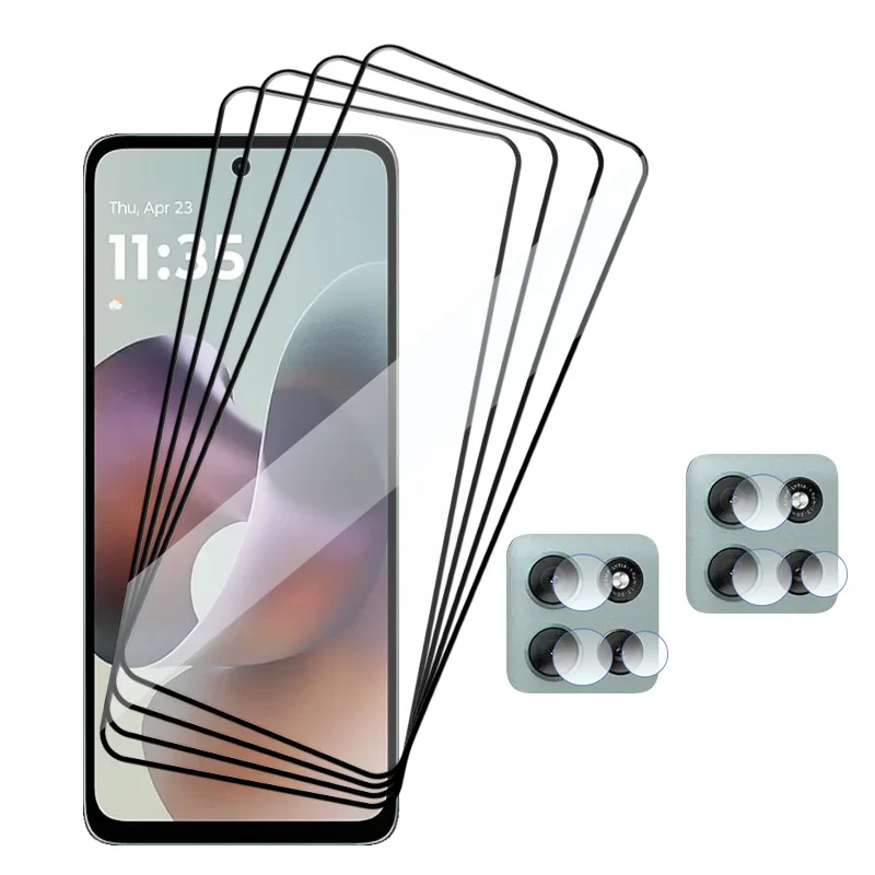 

Upgrade Glass For Motorola Moto G56 Screen Protector 9H Anti-Scratch Front film G56 Soft Fiber Camera film