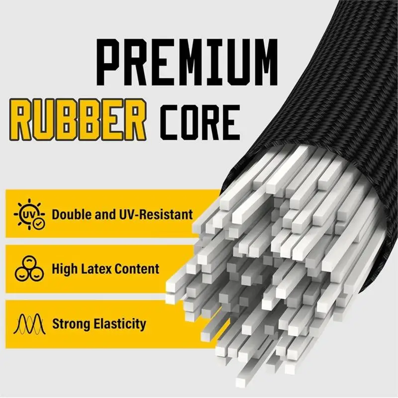 1/2Pcs Adjustable Bungee Cord With Hooks 1M Heavy Duty Elastic Tie Down Strap For Cargo Camping Bike Rack Tent