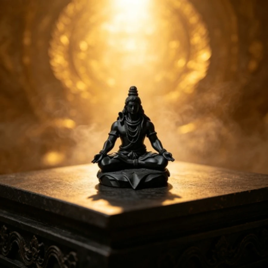 Statue of Shiva The Black God Hindu Mythical Sculpture Zen Desktop Decoration Home Living Room Study Room Decoration Meditation