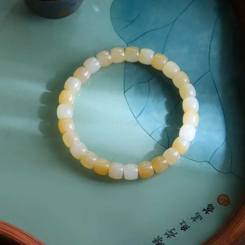 

Natural Hotan Russian Material Sugar White Women's Jade Bracelet