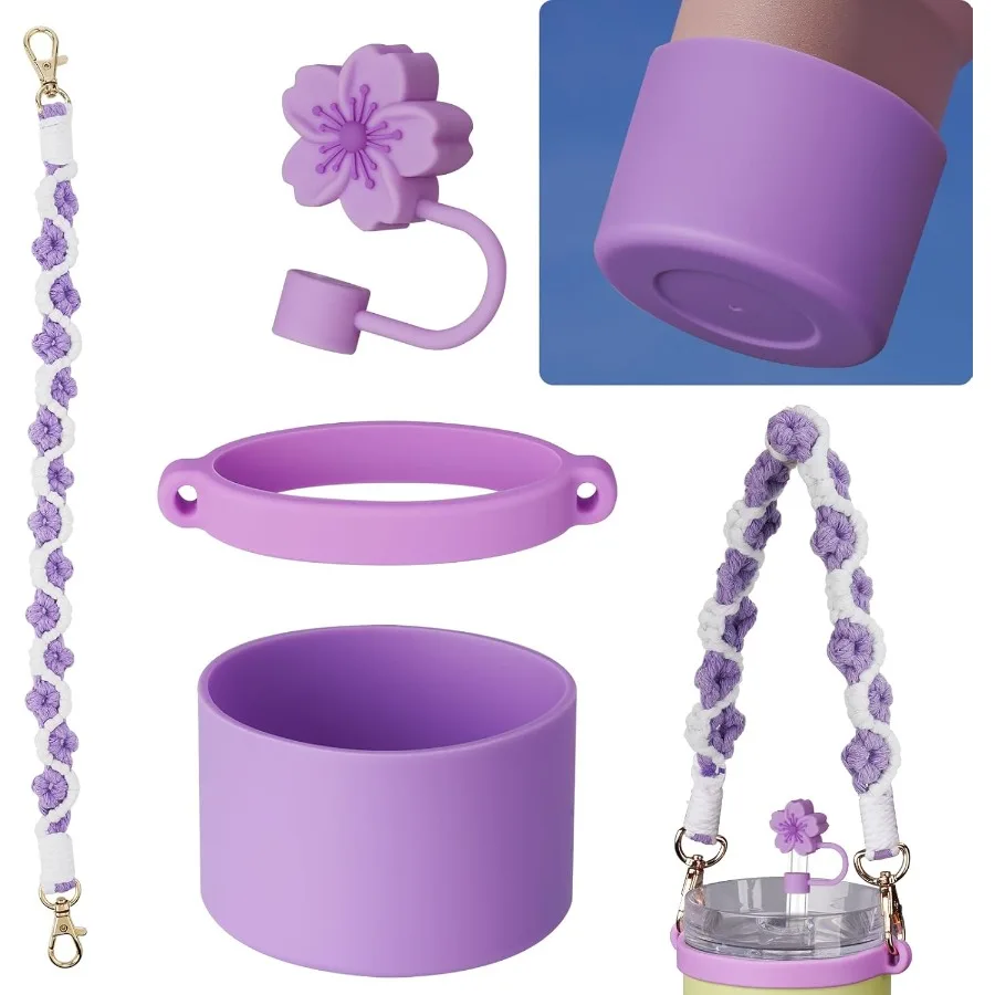 

Комплект аксессуаров для стакана на 14 унций включает в себя силиконовый ремешок с ручкой, силиконовое кольцо, соломенный колпачок и силиконовый черевик для всех