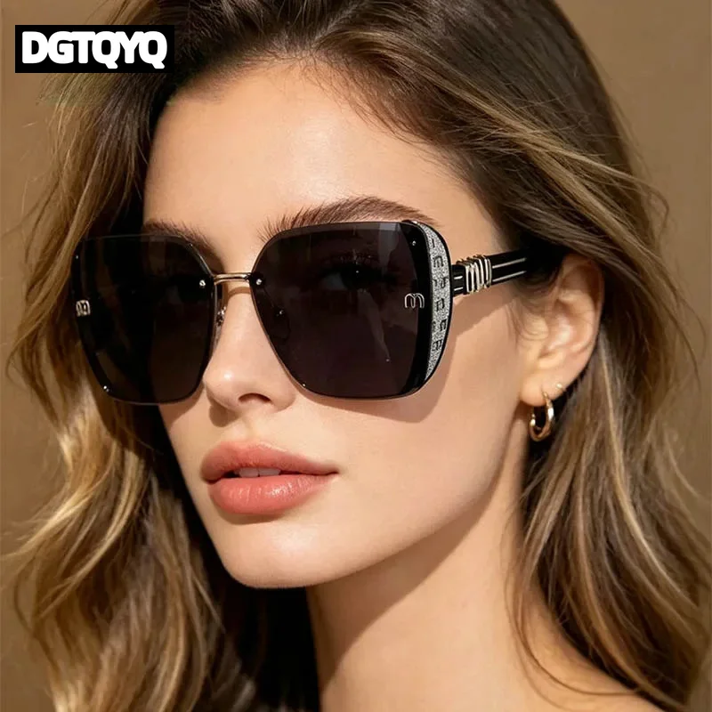 2026 Luxury Fashion Square Sunglasses Women High Quality Letters Sun Glasses Ladies Vintage Trendy Driving Eyewear Gafas De Sol 4