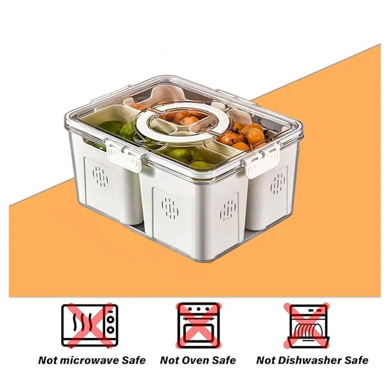

Fruit Tray For Large Picnic Refrigerator Food Storage Transparent Snack Box In Kitchen-A45M