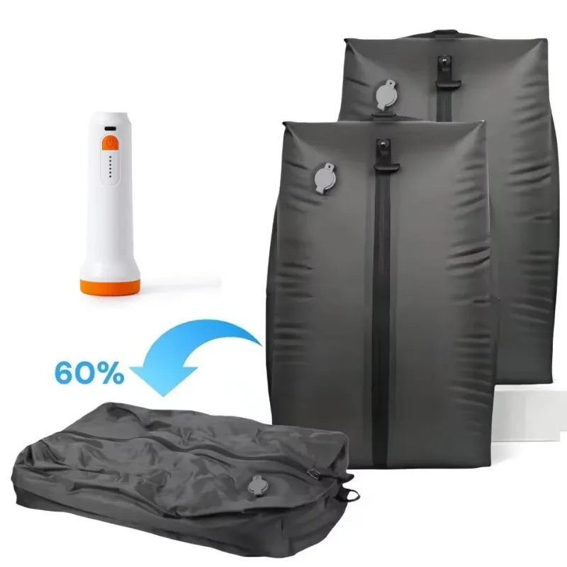17L Vacuum Storage Bags and Air Pump, Waterproof Vacuum Storage Bags for Clothes Suitcase Saving Bag for Travel