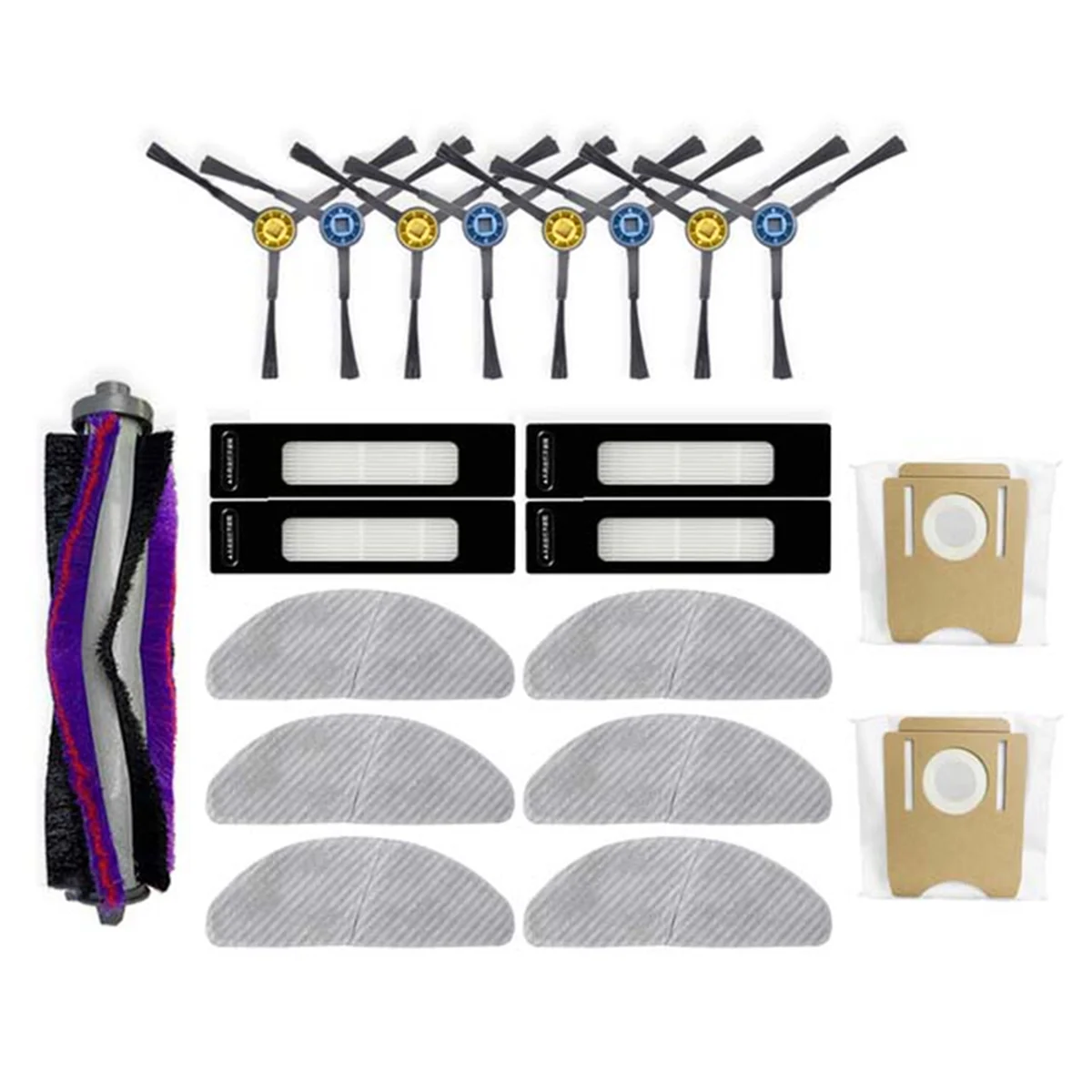11 قطعة ل S8 + Plus/ Clien T24/Thinkair Rv50 Pro وضع أجزاء الملحقات الجانب الرئيسي فرشاة تصفية ممسحة كيس لجميع الغبار