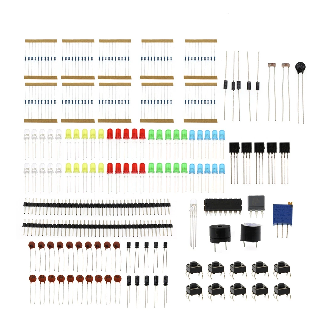 1 set Beginners Electronic Components Learning Basic Starter Kit Breadboard Components Projects Electrical Instruments