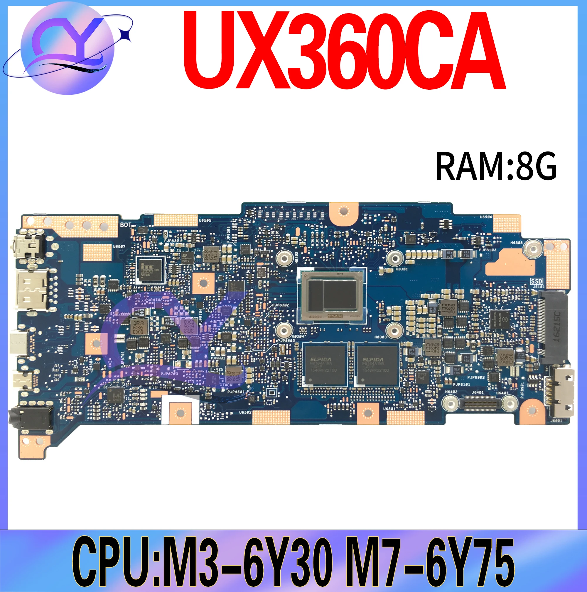 

UX360 Mainboard For ASUS UX360CA UX360CAK UX360C TP360CA U360CA Laptop Motherboard With M3 I5 M7 4G/8G-RAM 100% Working