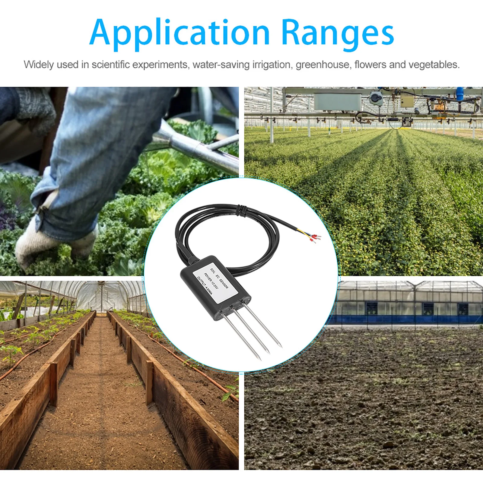 4-20MA المهنية للماء التربة الموصلية الاستشعار متر كاشف FC رصد توصيل التربة