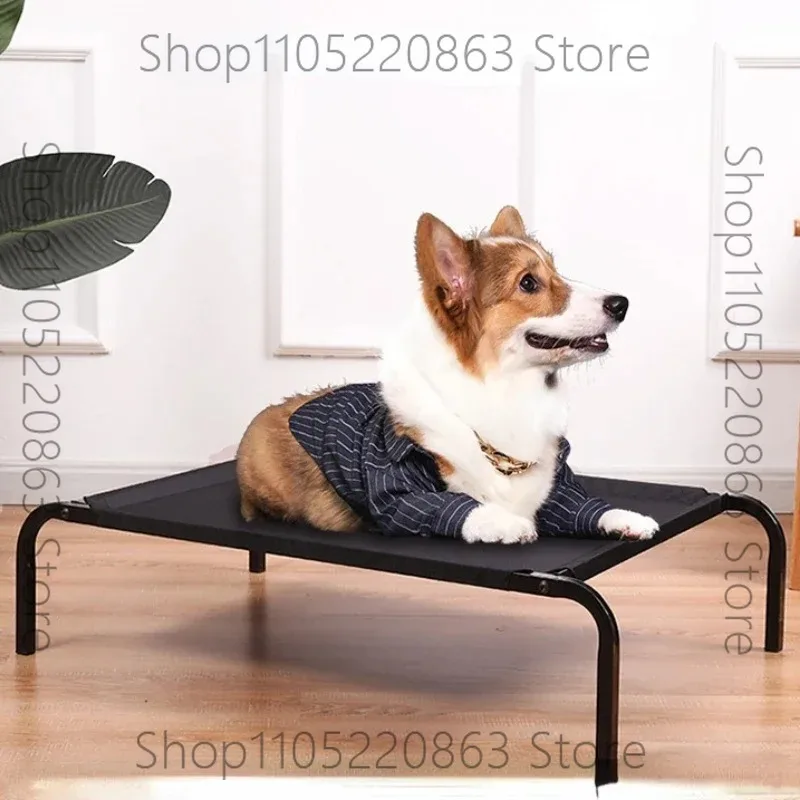 Household Dog Bed Folding Elevated Pet Bed for Pet Indoor Outdoor Non-Slip Feet Travel Pet Camp Bed for Small Medium