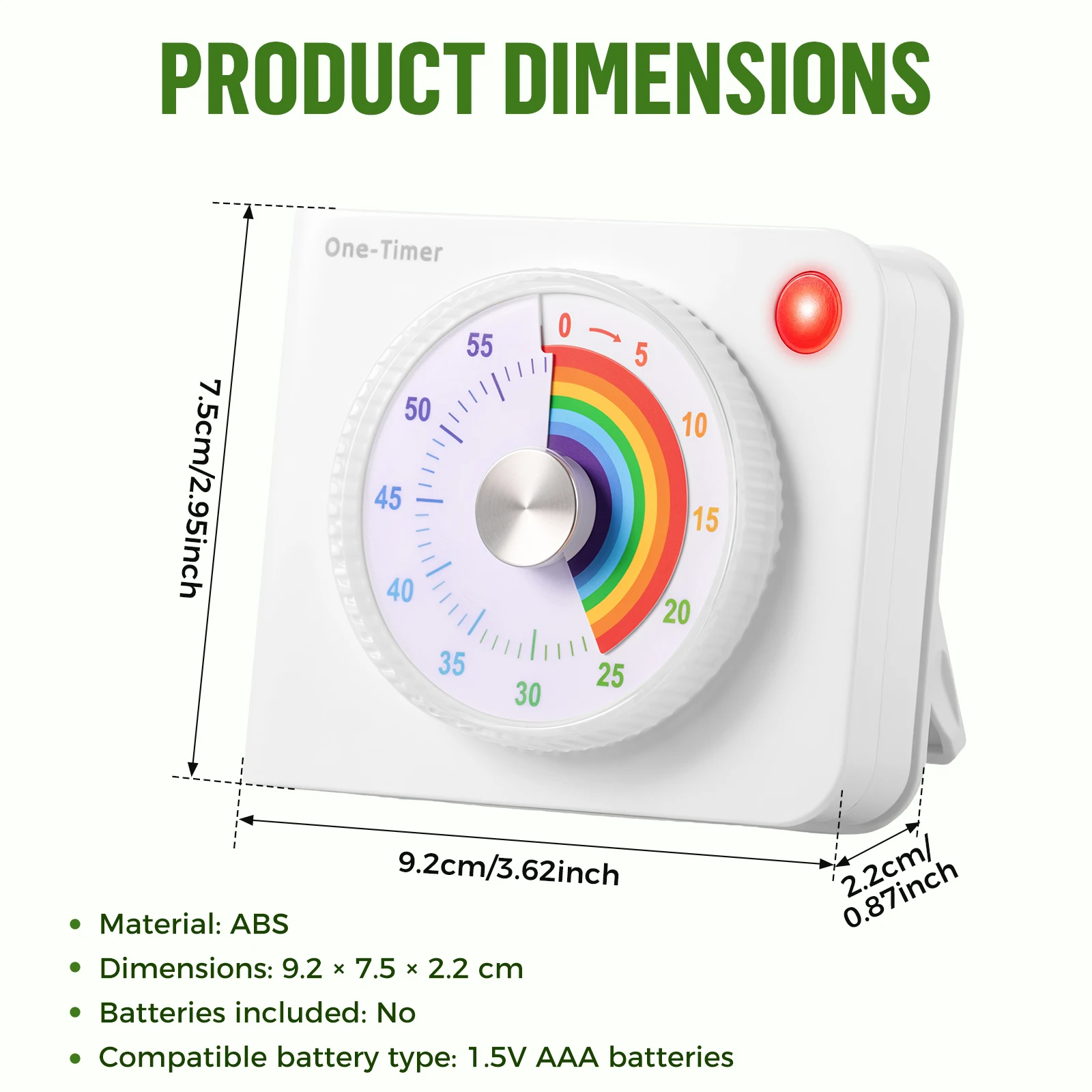 Digital Visual Timer With Magnetic Backing School Minuteur 60Minute Countdown Timer Stopwatch Alarm Clock Silent Classroom Timer