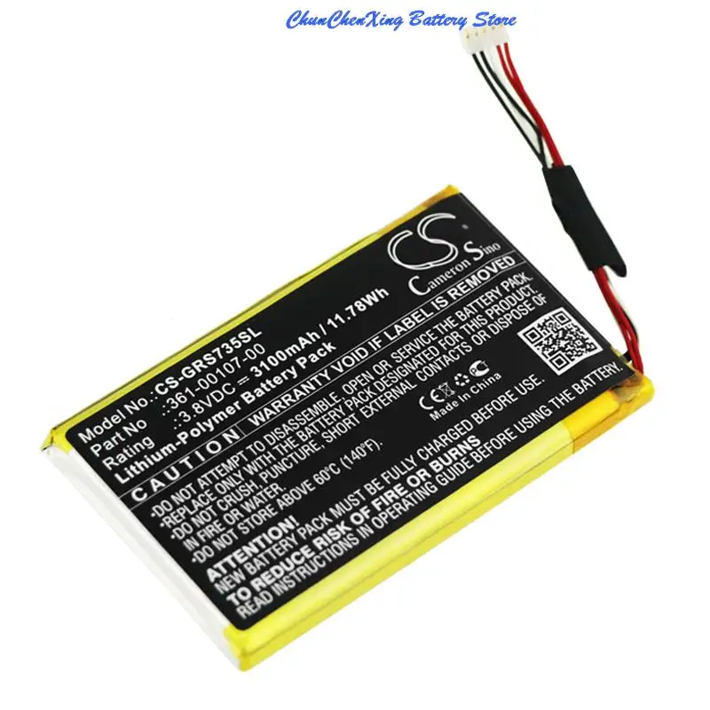 Cameron Sino 3100mAh Battery 361-00107-00 for Garmin inReach SE, Explorer+, 010-01735-10, inReach SE+, GPSMAP 66i