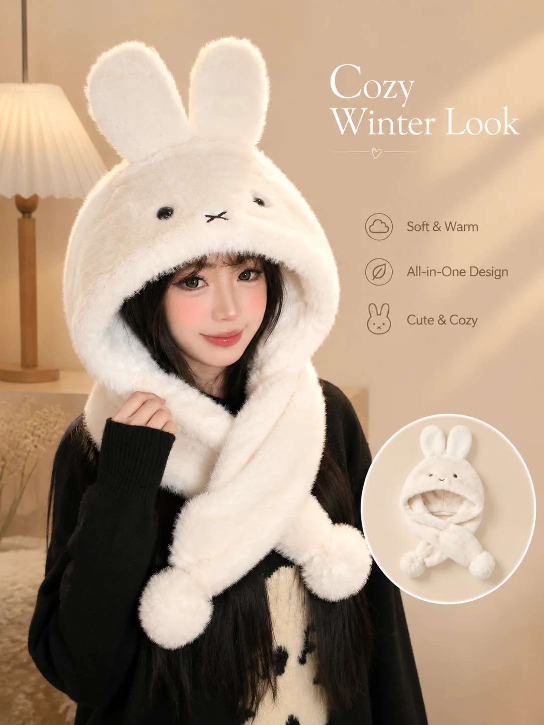 Ins Trendy Popular New Miffy P - Winter Clothing Accessories review and price